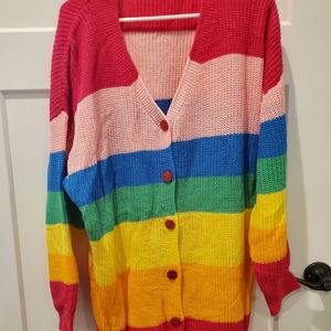 New! Shein rainbow cardigan